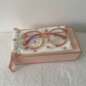Poppy & Peonies pink Scroll On Blue Light Glasses by Jilly Box exclusive